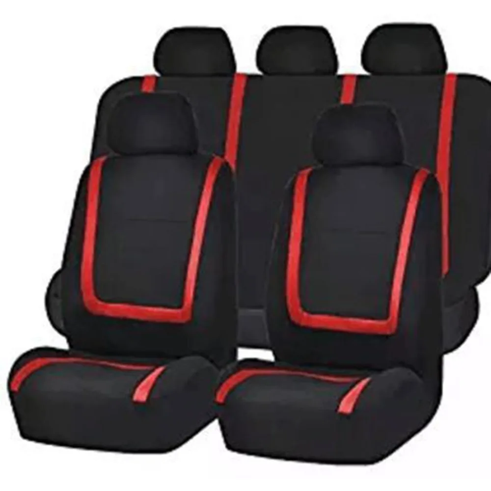 9pcs/Set Fashion Striped Car Seat Covers Dustproof Washable Seat