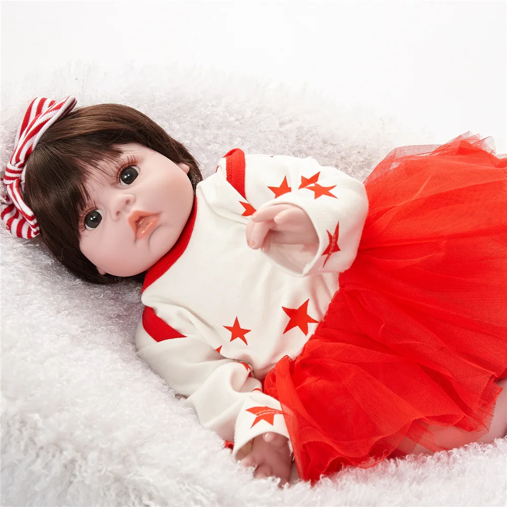 55 см мягкая эко-дружественная PP хлопковая кукла тела Reborn Baby 2" игрушка для девочек подарок на день рождения детский образовательный игрушки для детей