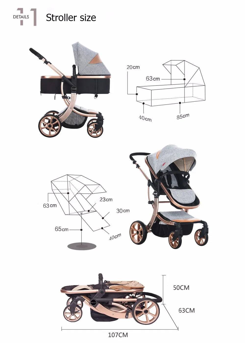 Carrinhos de Bebê Carrinho de Bebê Leve e Portátil de Alta Carrinho de Viagem Carro de Quatro Belecoo Presente Estoque Paisagem Passeio Temporada 21 China stroller lightweight Suppliers