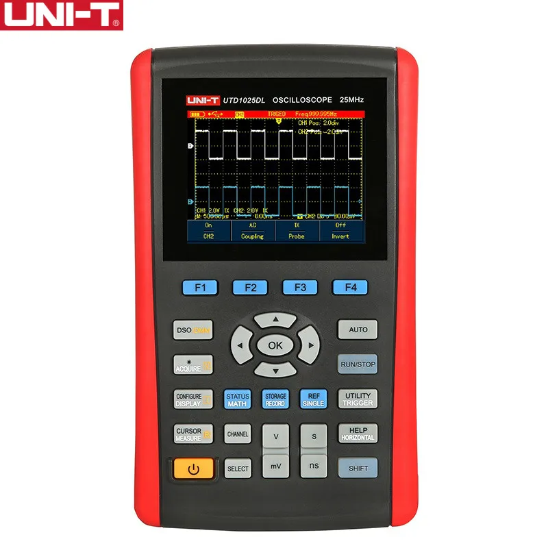 Ручной цифровой осциллограф UNI T UTD1025DL с экраном 7 дюймов и ЖК дисплеем|oscilloscope 2ch|storage oscilloscopedigital storage oscilloscope |