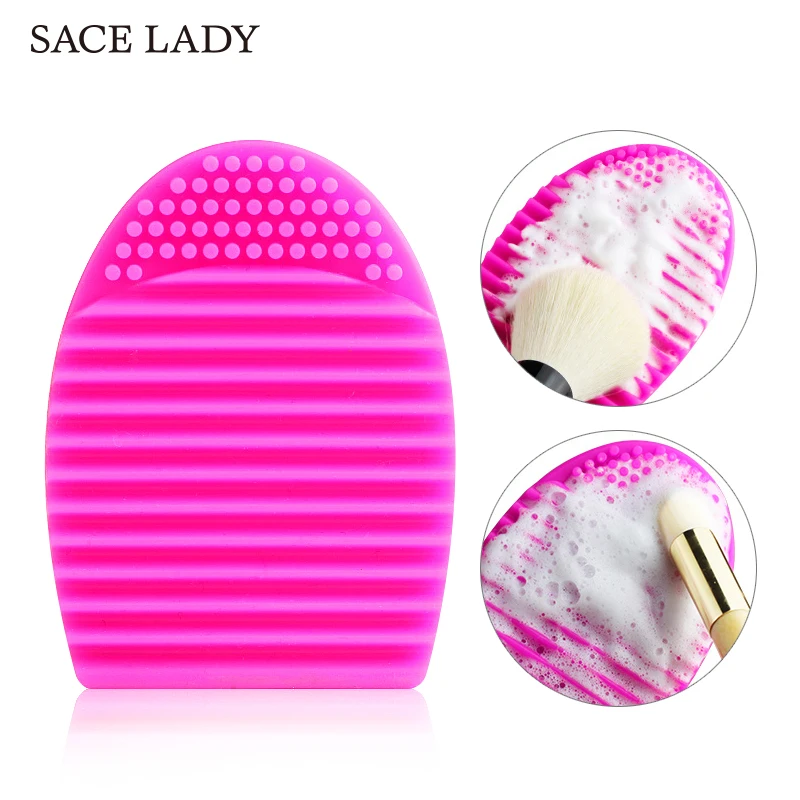 

SACE LADY Makeup Brush Cleaner Silicone Washing Tools Makeup Brushes Cleaning Scrubber Board Egg Make Up Cosmetic Wholesale