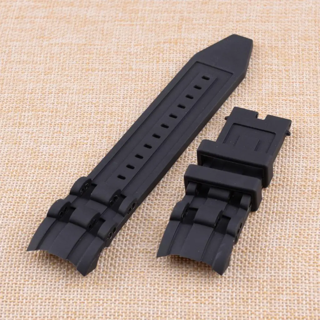 1Pc 26mm Black Rubber Watch Band Strap Fit for Invicta Pro Diver