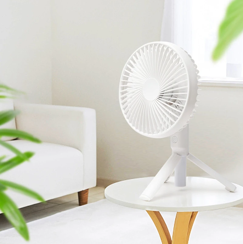 

Dual-Use Portable Mini Fan Natural Wind Handheld Desktop Electric Usb Charging Fan Air-Cooled Home Outdoor Office White