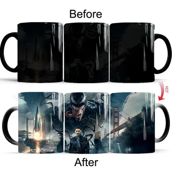 

Venom Mug creative Coffee Mugs Magic color changing Mug Heat Sensitive Tea Cups Ceramic milk Cup Gift