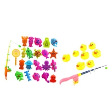 2 комплекта из 31 шт., детские игрушки для ролевых игр, магнитные игрушки для рыбалки, игрушки для купания, яркие модели для рыб, детские игрушки для рыб, развивающие игрушки