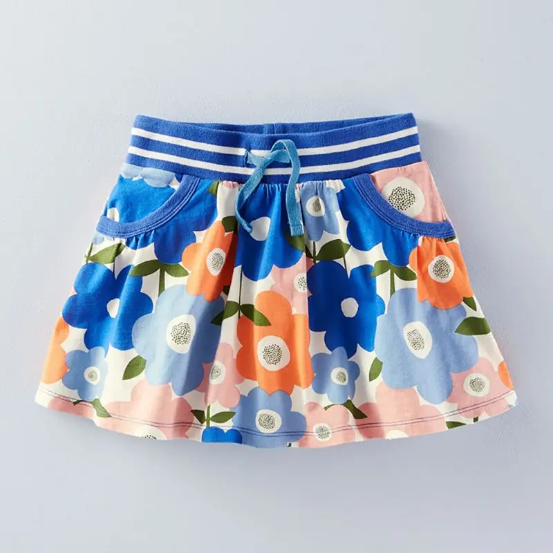 Модная Милая юбка в горошек с цветными животными для девочек юбки с дельфинами юбка принцессы - Цвет: picture show