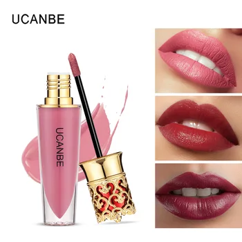 

Ucanbe matte lip gloss 7g imperial crown shape designed dark red purple brown lipstick waterproof long lasting lip tint AU047