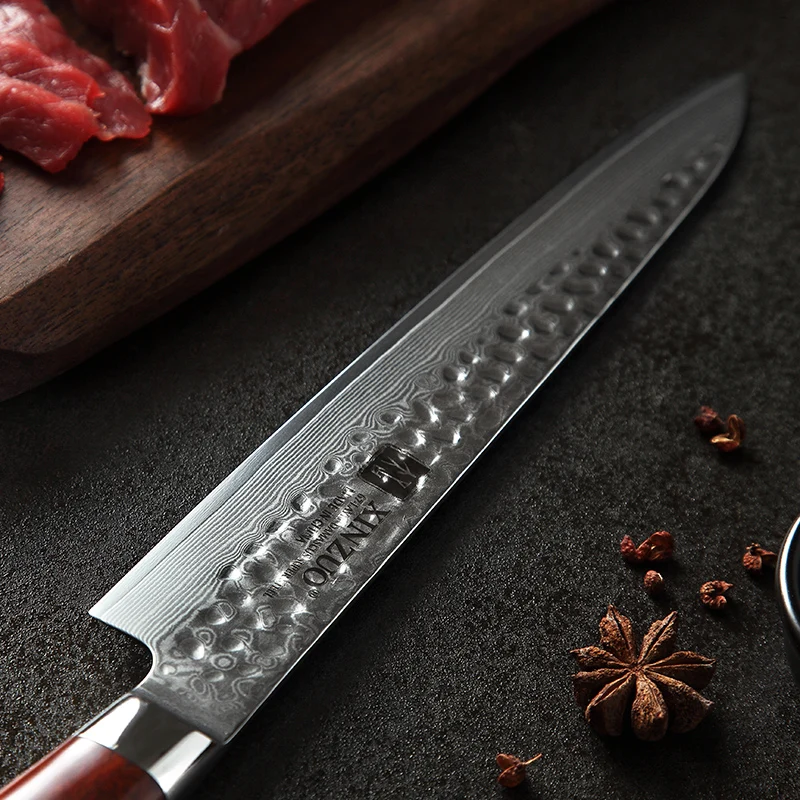 XINZUO 6 шт., кухонный нож, японский дамасский стальной набор кухонных принадлежностей, нож для очистки фруктов, Santoku, шеф-повара, набор для нарезки хлеба