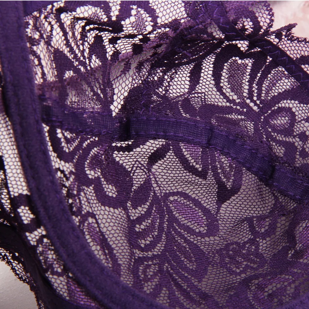 Women's Sexy Push Up Underwire Lace Bra Details 1
