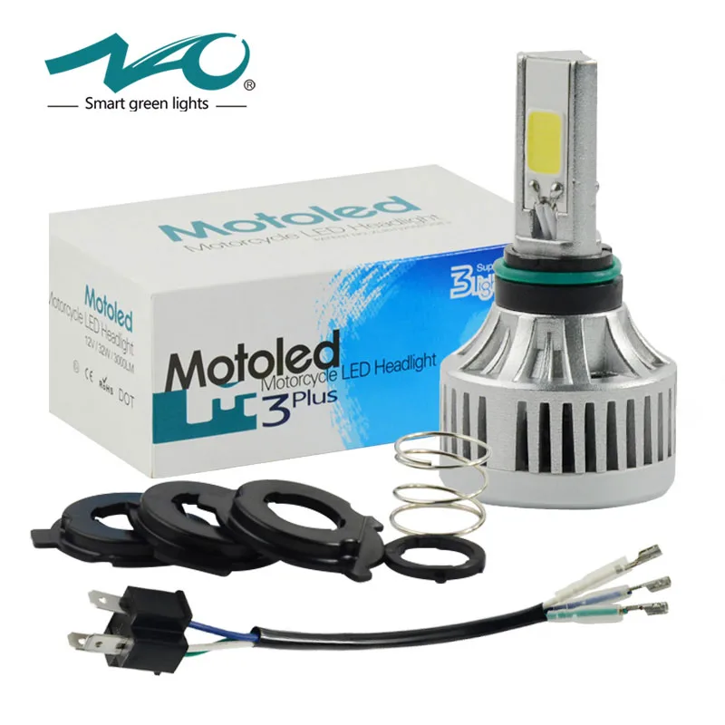 

NAO h4 led bulb 32W 3000LM LED Motorcycle Headlight H6 BA20D COB HS1 6500K White Motorbike Head Lamp 12V Plug & Play M3Plus