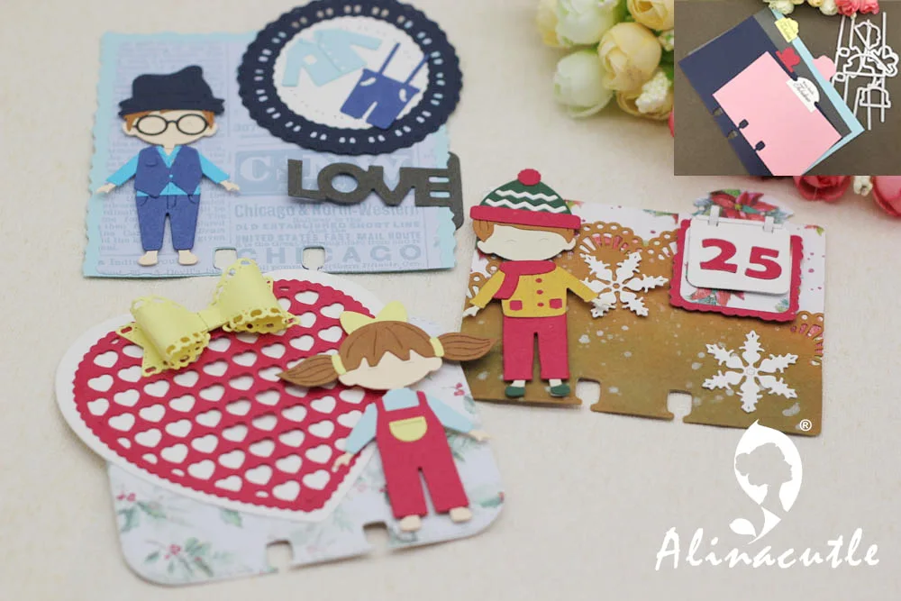 

AlinaCraft METAL CUTTING DIES cut 9pc memory dex loose-leaf tag Rolodex Scrapbook paper craft card album punch knife art cutter