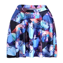 Galaxy с принтом журнала красочные красивые юбки для девочек Женская гладкая гофрированная бумага юбка, Прямая поставка