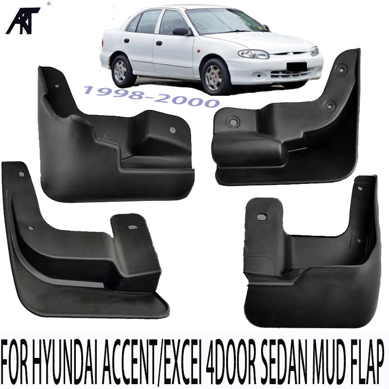 

Car Mud Flaps For Hyundai Accent / Excel 1998 - 2000 4-Door Sedan Mudflaps Splash Guards Mud Flap Mudguards Fender Styling