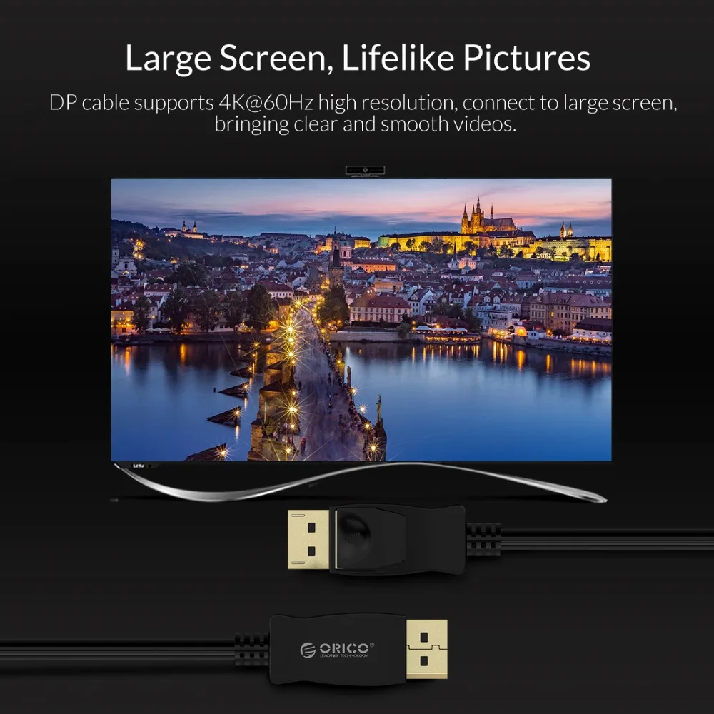 ORICO DP To DP HDMI HD Cables 4k 60Hz 1.2 Version One-Way 3D DisplayPort Adapter Video Audio Converter Cable For Macbook Laptop