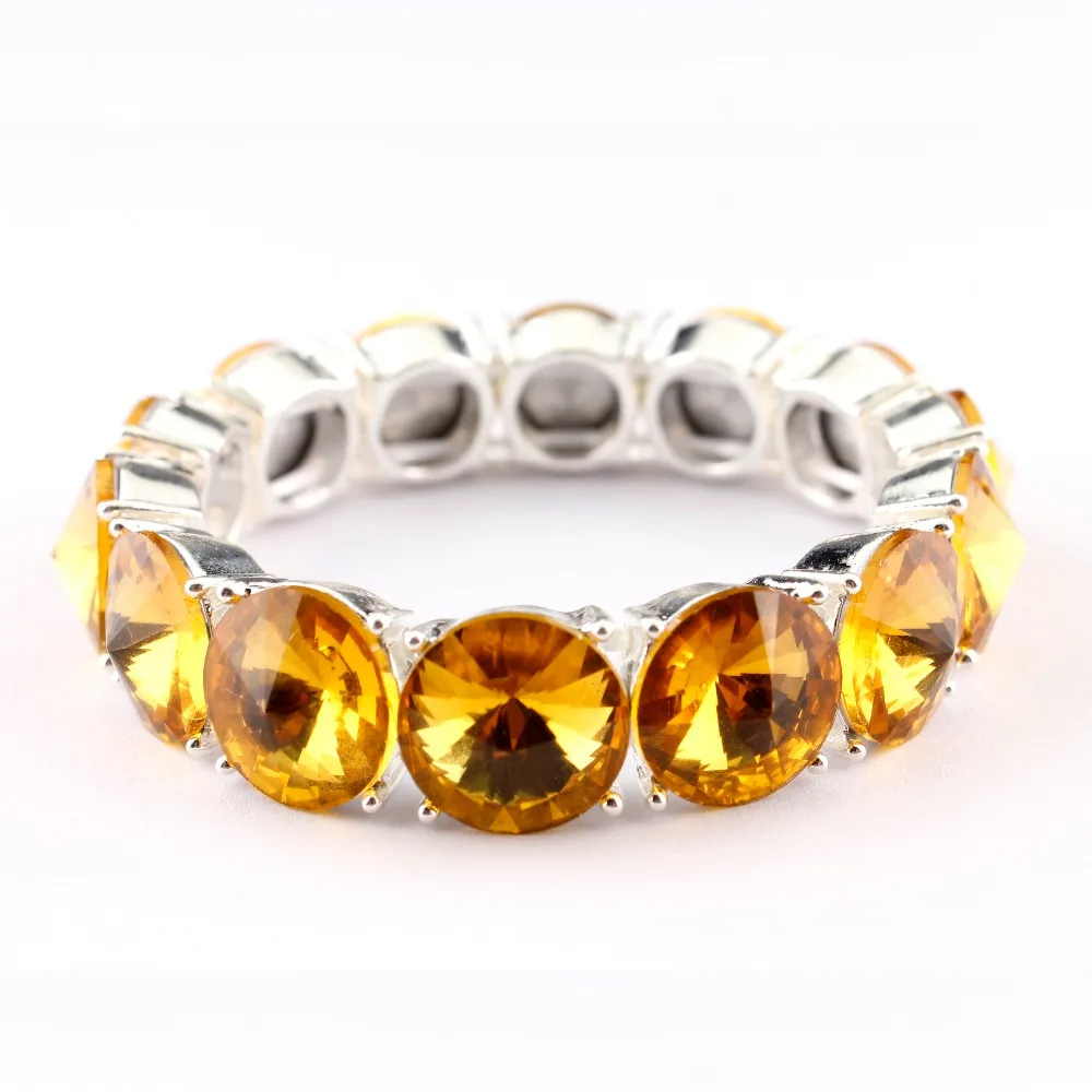 Богемные браслеты карамельного цвета с гранеными стеклянными кристаллами в горошек браслеты для женщин модные эластичные браслеты ювелирные изделия вечерние подарки