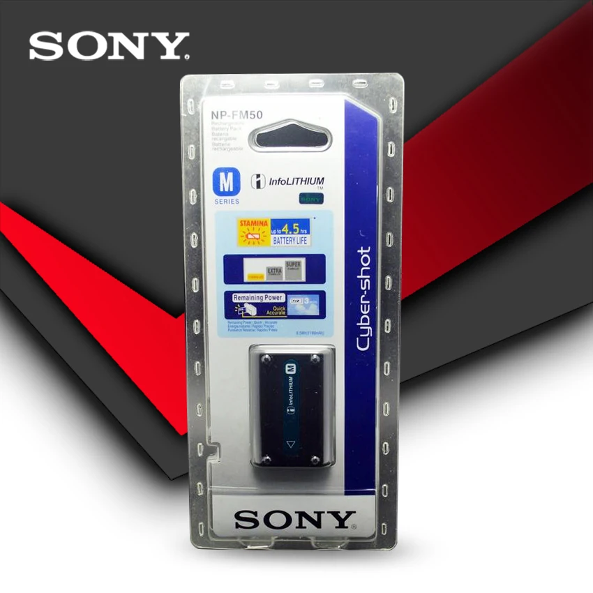 Sony оригинальный NP-FM50 NP FM50 NPFM50 батареи NP-FM51 NP-QM50 NP-FM30 NP-FM55H Альфа A100 A100K TRV408 PC105 PC101