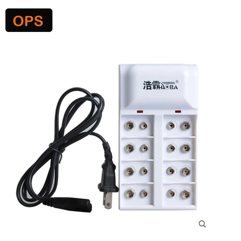 Vente 8 fente 9 V chargeur intelligent pour toute la capacité NI MH batterie chargeur rapide et indicateur De Charge