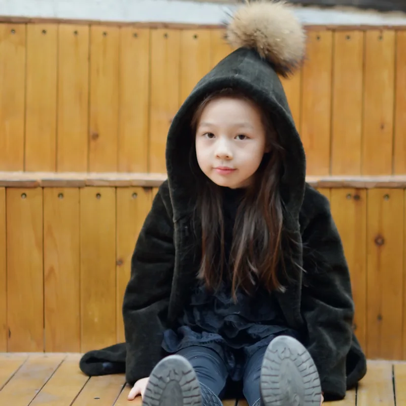 

Children's Real Sheep Fur Winter Fur Autumn Baby Girls Long Hot Coat Kids Full Sleeve Coat Clothes