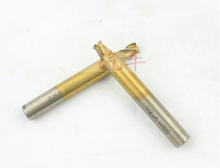4.0mm Drill Titanized End Mill Milling Key Cutter For Vertical Key Machine,Titanium Milling