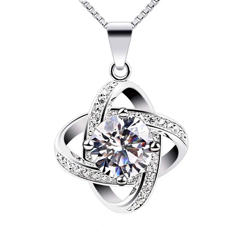 

New Fashion Simple Charm Jewelry Crystal Pendant Chain Chunky Statement Choker Necklace For Women