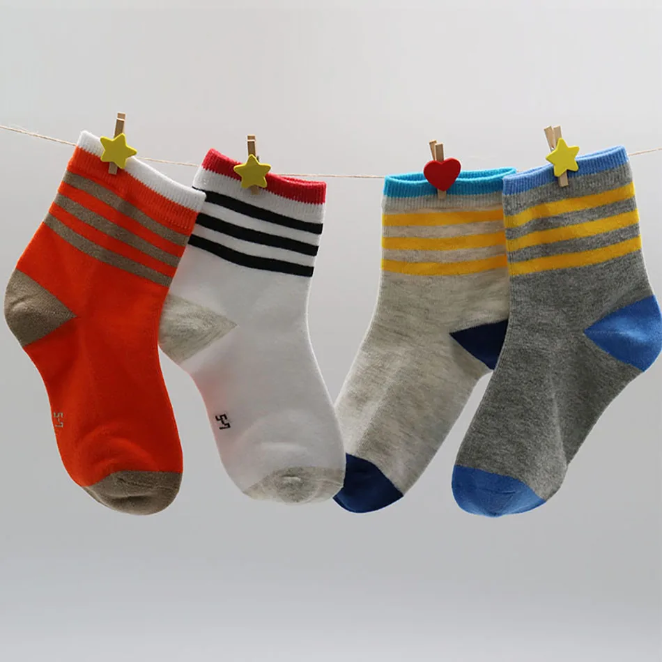 APAKOWA/5 пар/партия, детские носки из хлопка, демисезонные детские носки до щиколотки с рисунком из мультфильма для От 2 до 7 лет, короткие носки для мальчиков и девочек - Цвет: solid