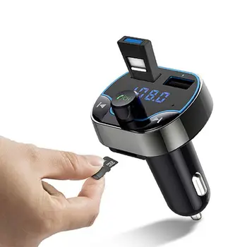

Cute Car Kit Handsfree Wireless Bluetooth FM Transmitter LCD MP3 Player USB Charger 3.1A Car Accessories Handsfree New