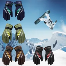 1 пара мужские зимние Термические перчатки уличные мотоциклетные утепленные лыжные перчатки походные велосипедные Нескользящие водонепроницаемые удобные