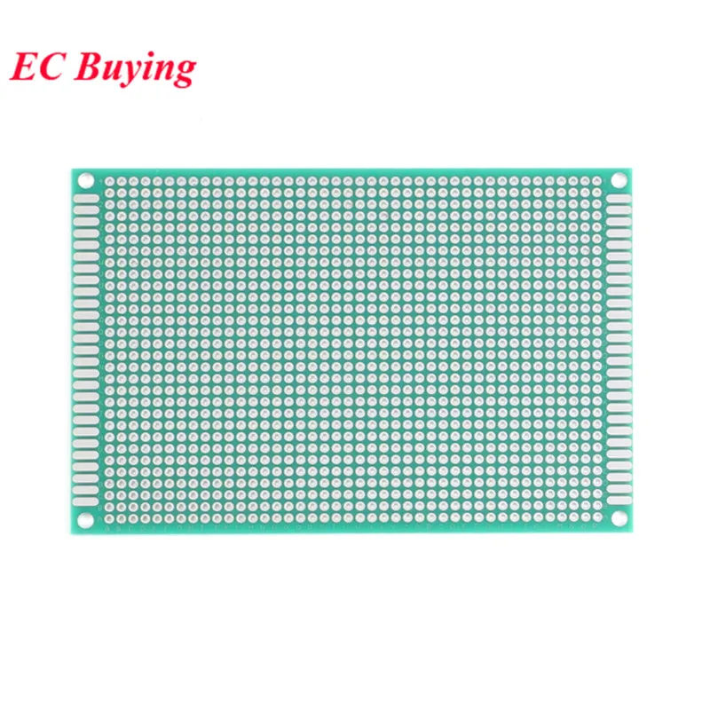 5 шт. 8x12 см двухсторонний Прототип PCB универсальная печатная плата DIY для Arduino 2,54 мм Стекловолокно 8*12 см 80x120 мм 80*120