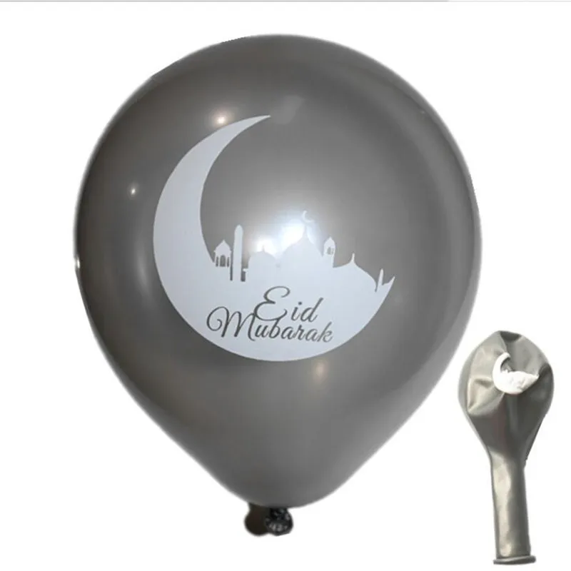 100 шт. Eid Mubarak воздушные шары, счастливые Eid воздушные шары, исламский новогодний декор, счастливый Рамадан, мусульманский фестиваль украшения Рамадан поставки - Цвет: As Picture