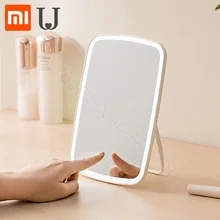 Портативное складное светодиодное зеркало для макияжа Xiaomi с естественным светодиодным освещением, портативное зеркало для дома и рабочего стола с длительным аккумулятором