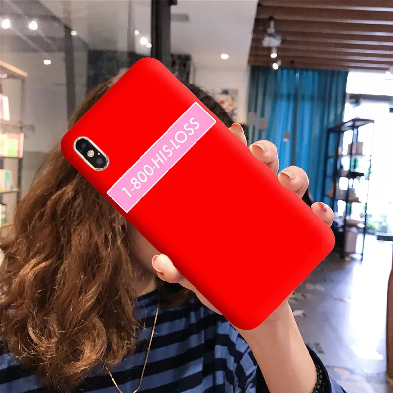 Funny Black Head Girl Phone Case Make Money Not Friends Women For iPhone 11Pro Max X XR XS 8 7 6s Plus Candy Red Silicone Cover - Цвет: TPU