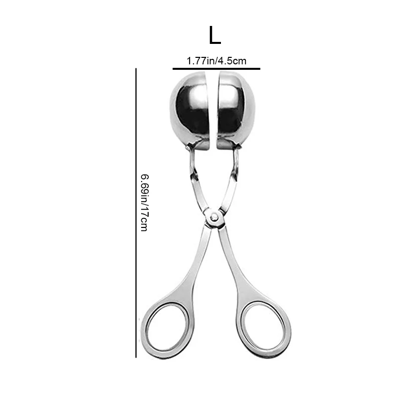 TEENRA Meatball Maker форма из нержавеющей стали для фрикаделек, форма DIY рыбы мяч еда клип инструменты для Разделки мяса птицы - Цвет: large