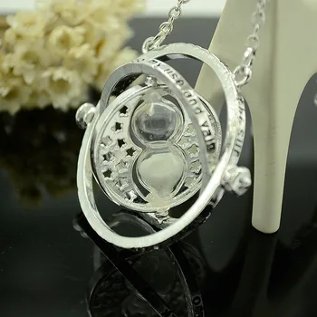 

10 Geometric round Hourglass Time converter Double circle Time Potter Necklace funnel Multi-layer circle rotation jewelry