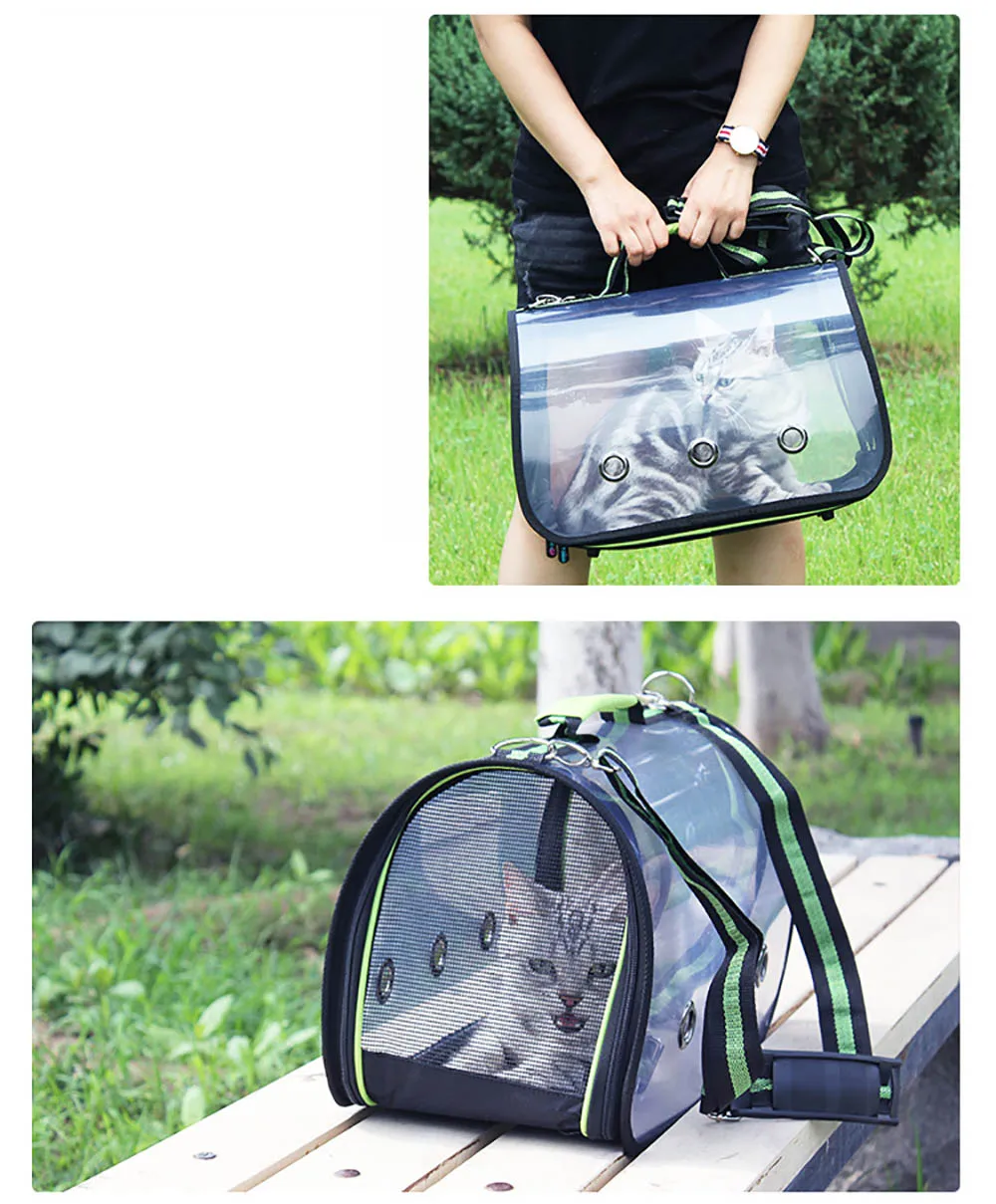 Сумка-переноска для собак и кошек, прозрачная сумка, рюкзак для путешествий для маленьких собак, щенков, сумки на плечо, S/M/L