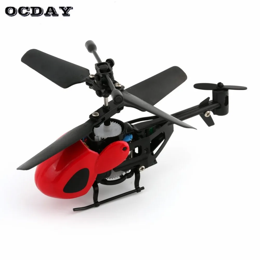 Flying Mini RC Helicopter Kid's RC Toy Mini RC Plane Radio Remote Control Aircraft Micro 2 Channel RC 5012 Red Drone Model Toy