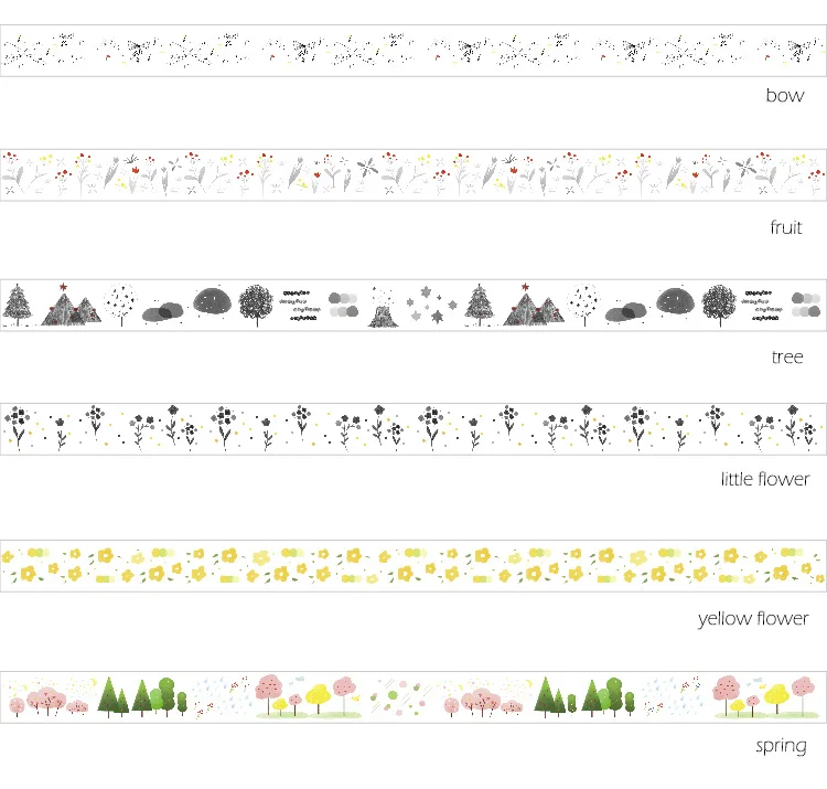 19 мм * 5 м каваи милый цветок дерево Весна васи ленты наклейки Скрапбукинг рукоделие изоляционная лента пуля школьный журнал поставки sl1955