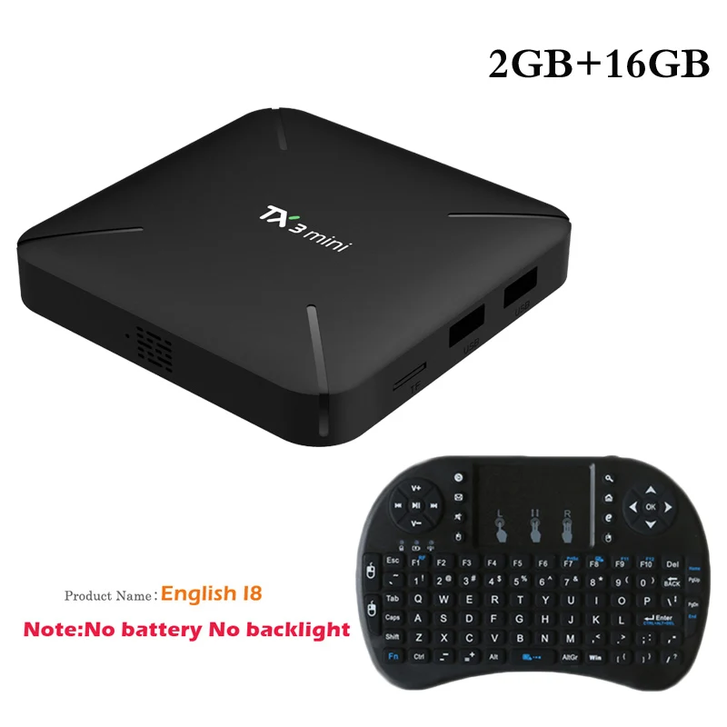 TX3 Мини Android 7,1 Smart Tv Box 1G/8G 2G/16G Amlogic S905W четырехъядерный процессор поддержка H.265 4K медиаплеер 4k HD Tv Box PK X96 Mini - Цвет: 1G8G add Russian I8