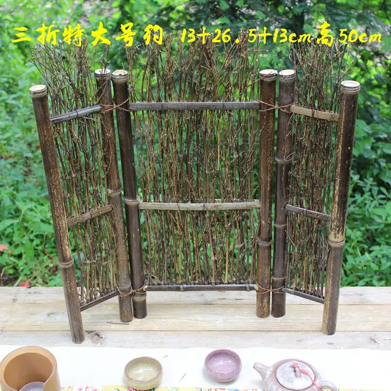 Бамбуковый тканый бамбуковый забор с нулевым экраном, маленький чайный церемониальный чайный столик, украшение для чайного стола, изделия из бамбука - Цвет: see chart