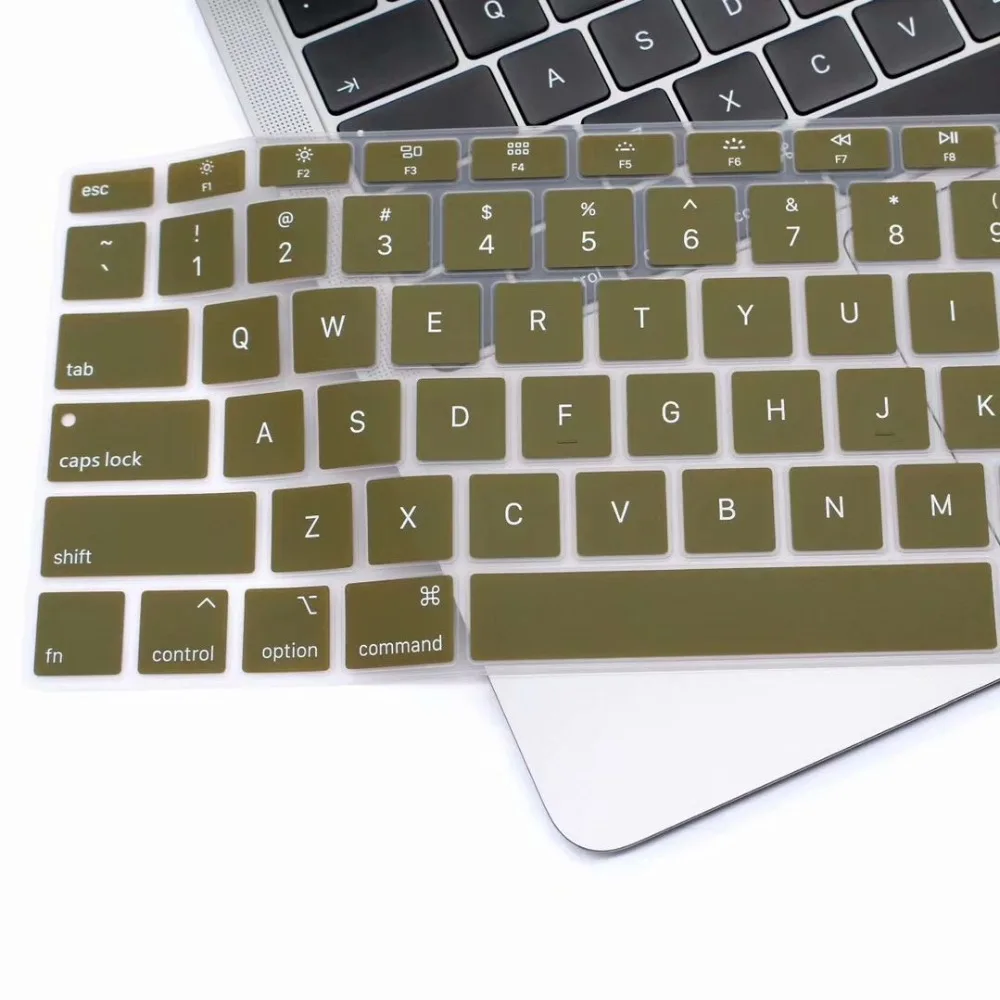 EU US for Macbook Air 13 Keyboard Cover 2018 Silicon A1932 English for Macbook Air 13 2018 A1932 Keyboard Film Skin              (1)