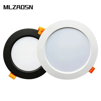 

MLZAOSN LED Thin Downlight White Black Aluminum 3W 5W 7W 9W 15W 18W 21W 24W For Living Room Downlight White Light LED Lighting