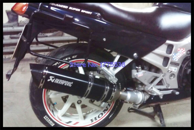 PHULEOVEO Universal 370mm 470mm 570mm mm entrada 51mm motocicleta moto Scooter Akrapovic tubo de Escape silenciador Escape DB asesino