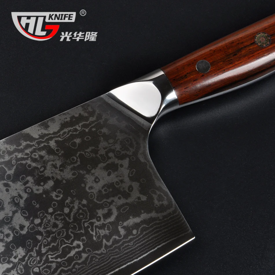 Japanese VG10 Damascus Cleaver Cutter 7.2 Inch Chopping Knife Chef Slicing kitchen knife cuchillos de cocina Chinese cleaver Japanese VG10 Damascus Cleaver Cutter 7.2 Inch Chopping Knife Chef Slicing kitchen knife cuchillos de cocina Chinese cleaver