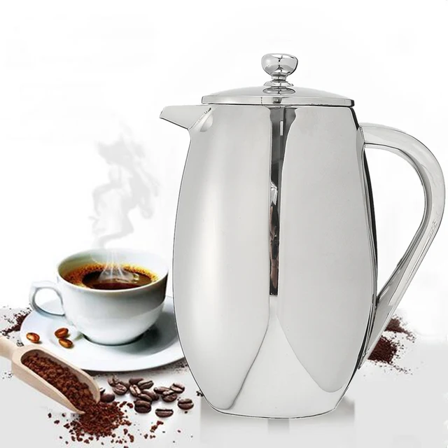 Special Price 350ML Stainless Steel Double Wall Cafetiere French Press Coffee Tea Pot Coffee Tea Maker Permanent Coffee Filter Baskets Tools Special Price 350ML Stainless Steel Double Wall Cafetiere French Press Coffee Tea Pot Coffee Tea Maker Permanent Coffee Filter Baskets Tools