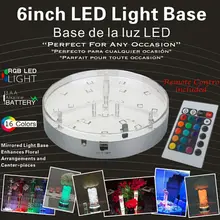 2 предмета/lot AA на батарейках с дистанционным управлением RGB LED Свадебные центральные ваза свет база как украшение партии