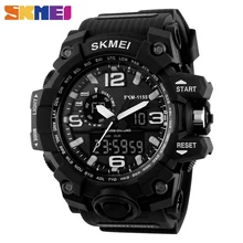 SKMEI 1155 Grand Cadran Hommes Montre Numérique Militaire Horloge Hommes Montre-Bracelet Résistant À L’eau Auto Date Calendrier LED Sport Montres Hommes