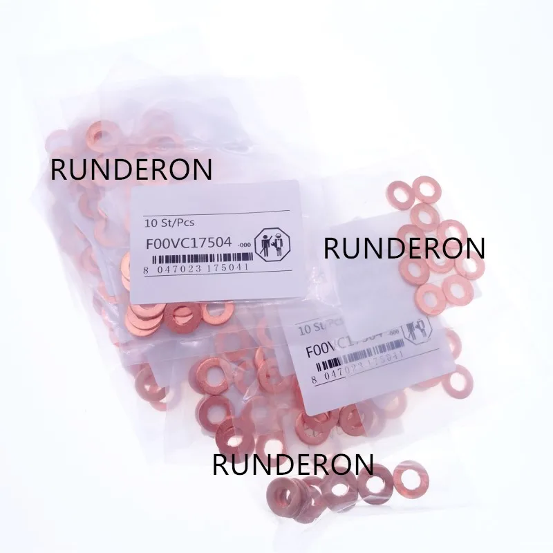 

40 pcs High Quality Copper Washer F00VC17504 for CRI Common Rail Fuel Injector Nozzle Gasket Shim Thickness 2.0mm