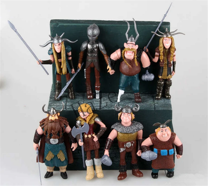 8x Dreamworks How to Train Your Dragon Astrid Gobber Fishlegs PVC