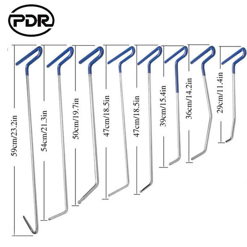 Здесь продается  PDR Hook Tools Push Rods PDR Tools Door Dings Repair Kit Dent Removal  Paintless Dent Repair Tools Car Body Repair Kit 8 pcs/set  Инструменты