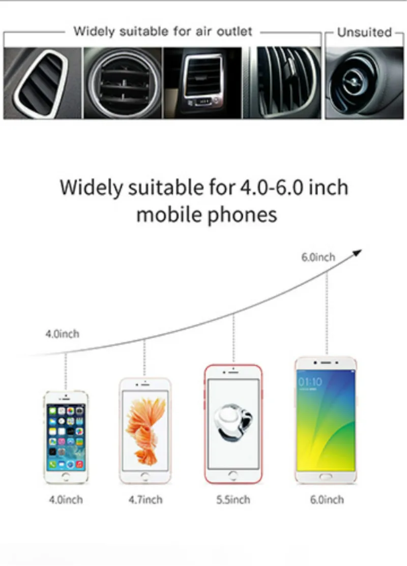 Автомобильный держатель для телефона Baseus с зажимом на кабель для iPhone 8, 7, 6, 6s Plus, магнитный держатель на 360 градусов, держатель для мобильного телефона
