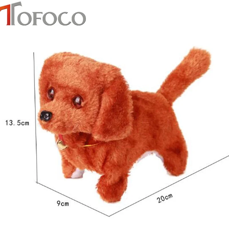 TOFOCO милые электронные игрушки для собак на батарейках Поющий плюшевый собака прогулочная игрушка животное для малыша лучший подарок